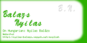 balazs nyilas business card
