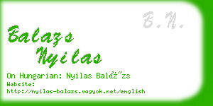 balazs nyilas business card